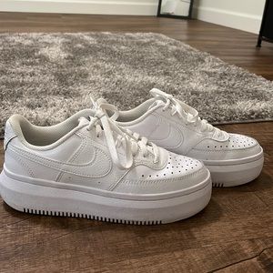 White Nike Court Vision Alta